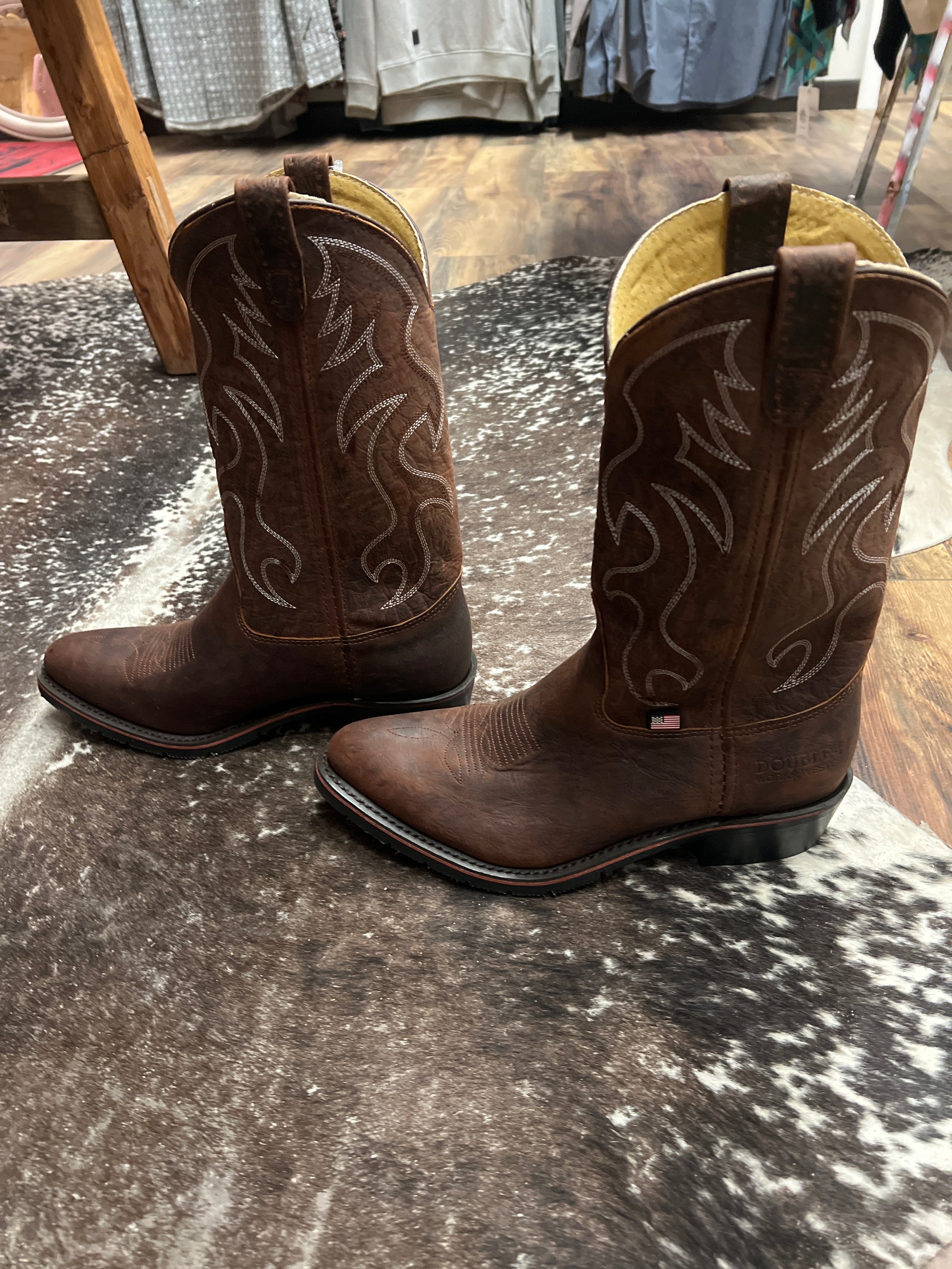 Double H Robert Men’s 15 D AG7 Western Cowboy Work Brown Leather Boots 3282 Double H Boots-Robert—3282 – Triple J Western Shop main image 3